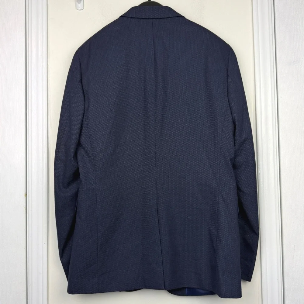 Banana Republic 40L Slim UNSTRUCTURED Stretch Blazer Sport Coat Textured Blue